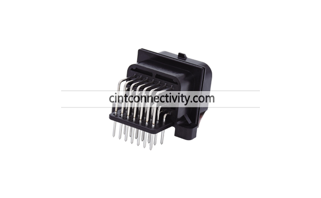 6437288 1 AMP male right angle pinheader PCB connector